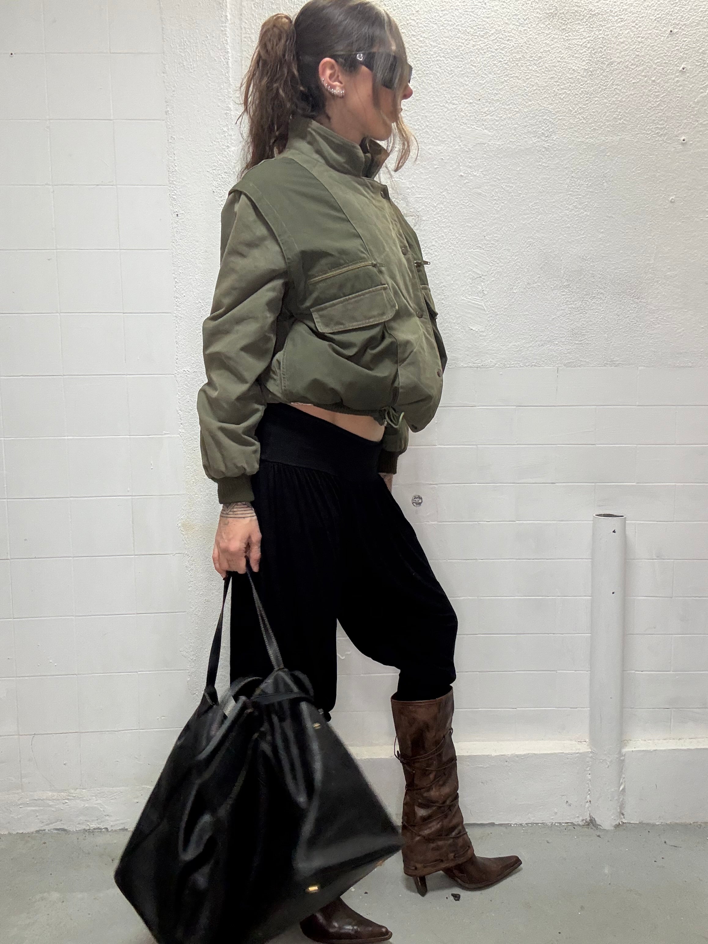 087 UNIQUE MILITARY ASYMMETRICAL JACKET