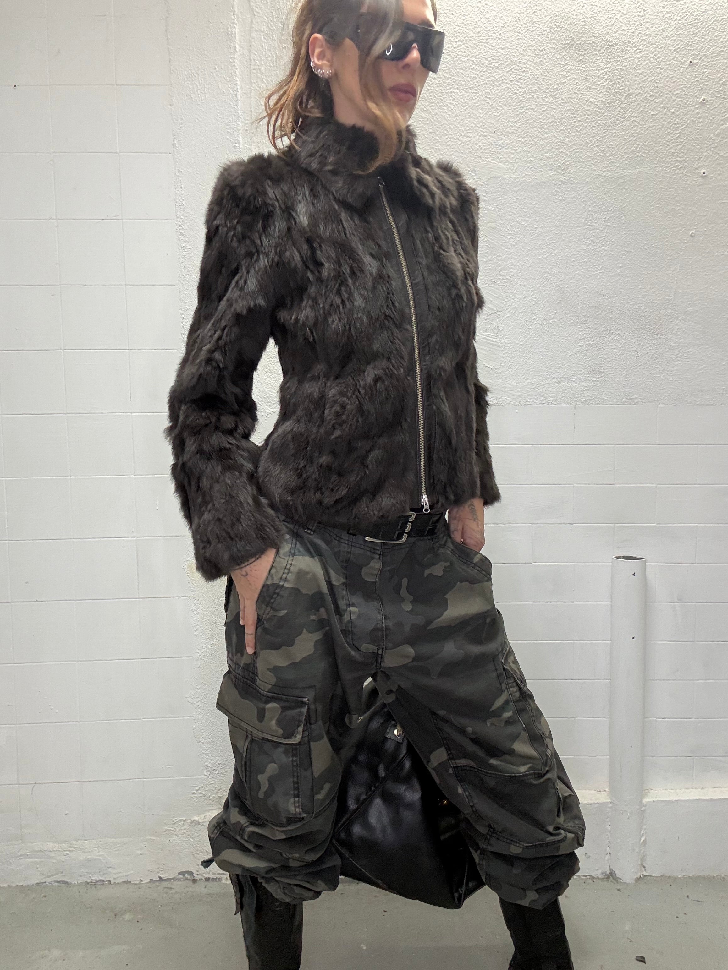 080 REAL FUR DARK CHOC JACKET