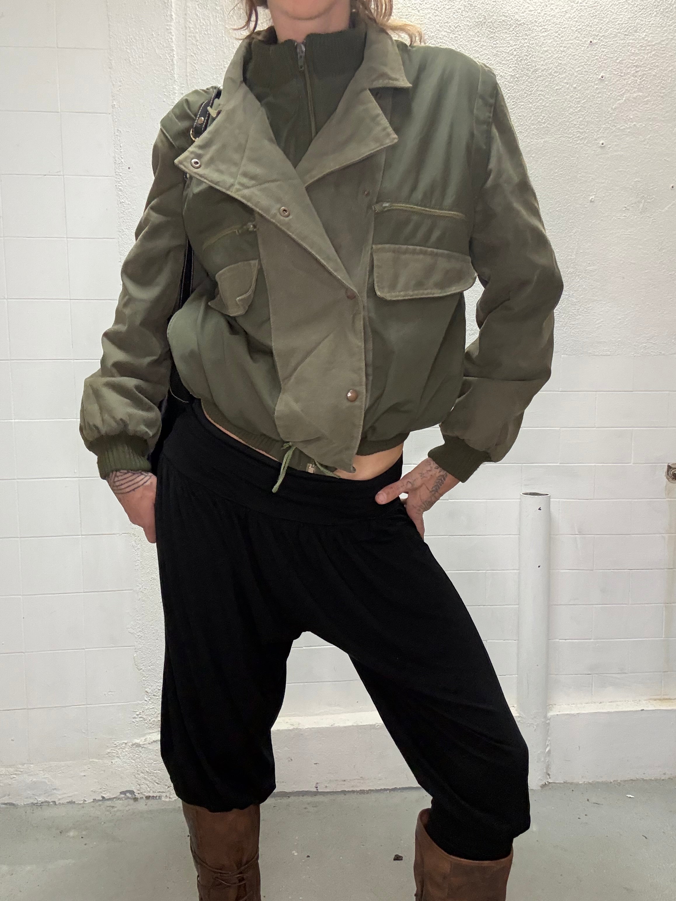 087 UNIQUE MILITARY ASYMMETRICAL JACKET