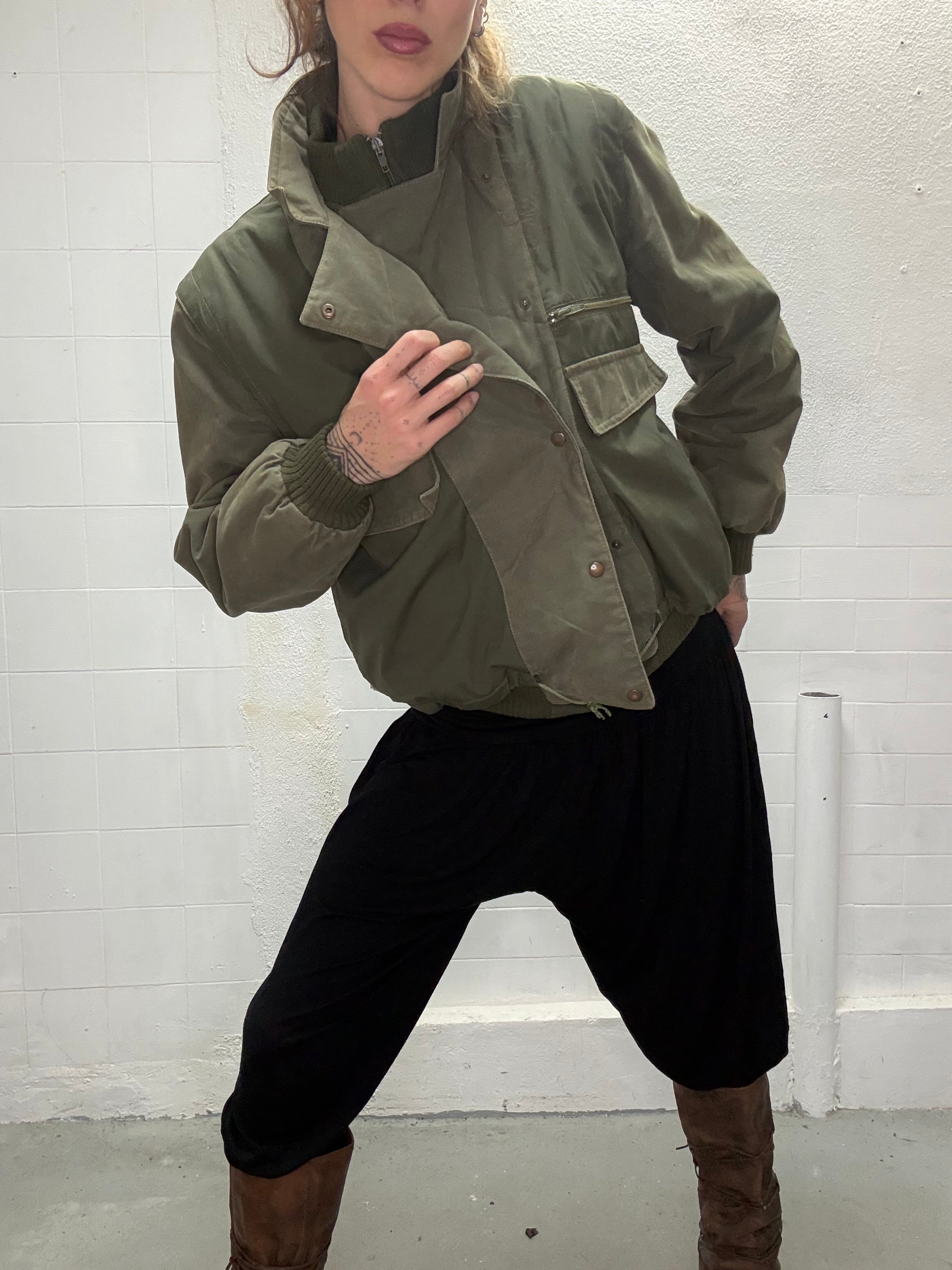 087 UNIQUE MILITARY ASYMMETRICAL JACKET
