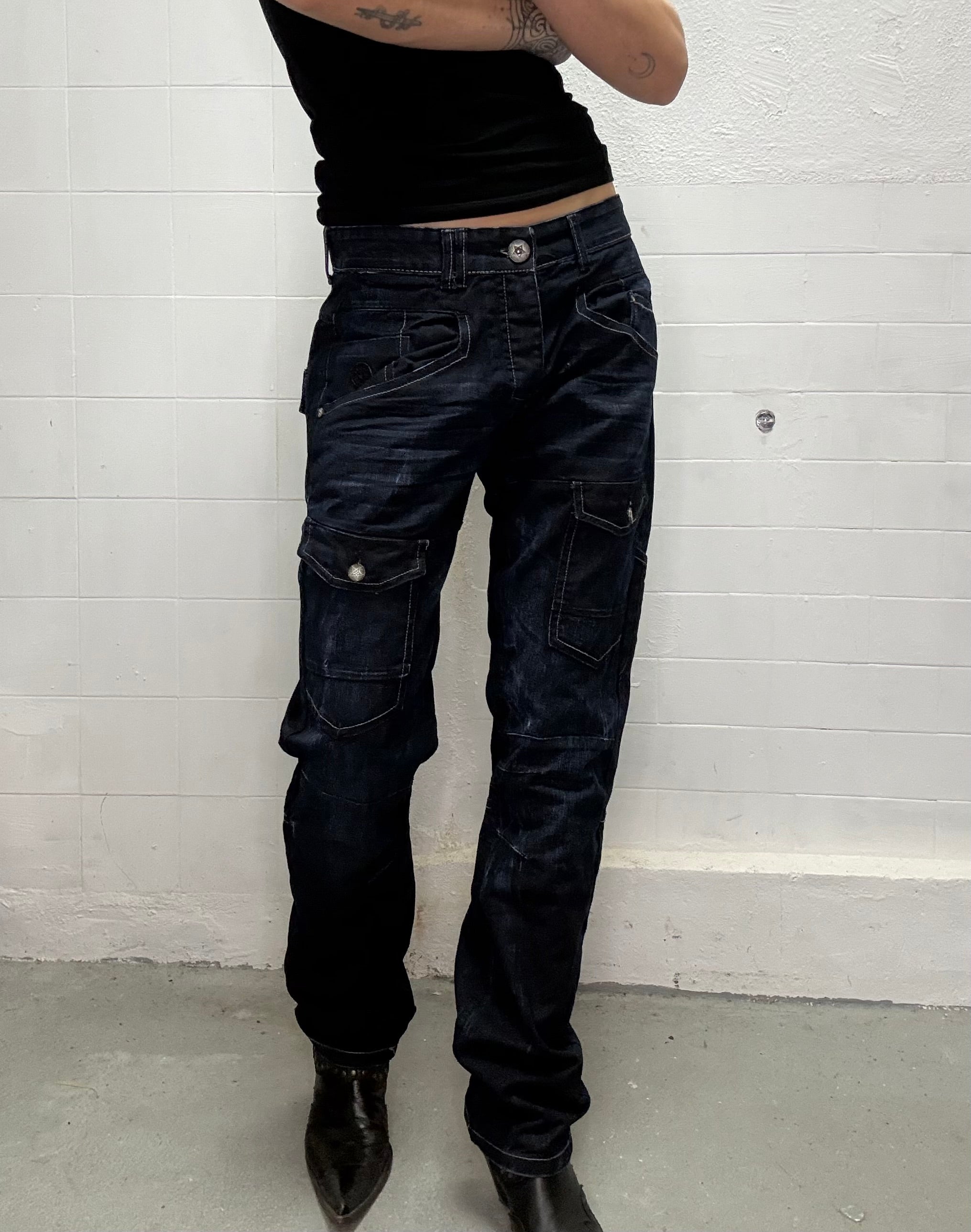 089 UTILITARY DARK JEANS