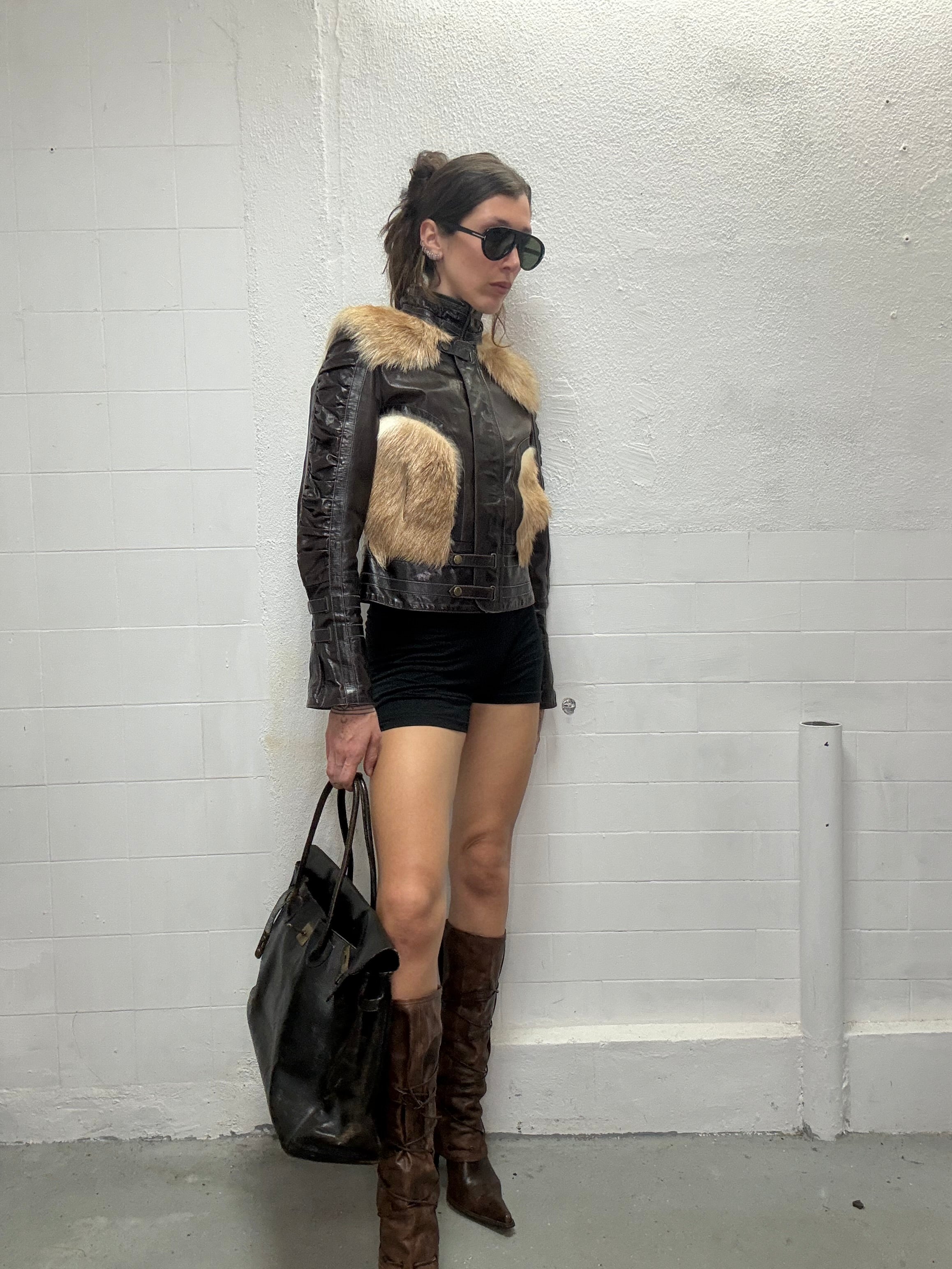 099 REAL FUR & LEATHER JACKET