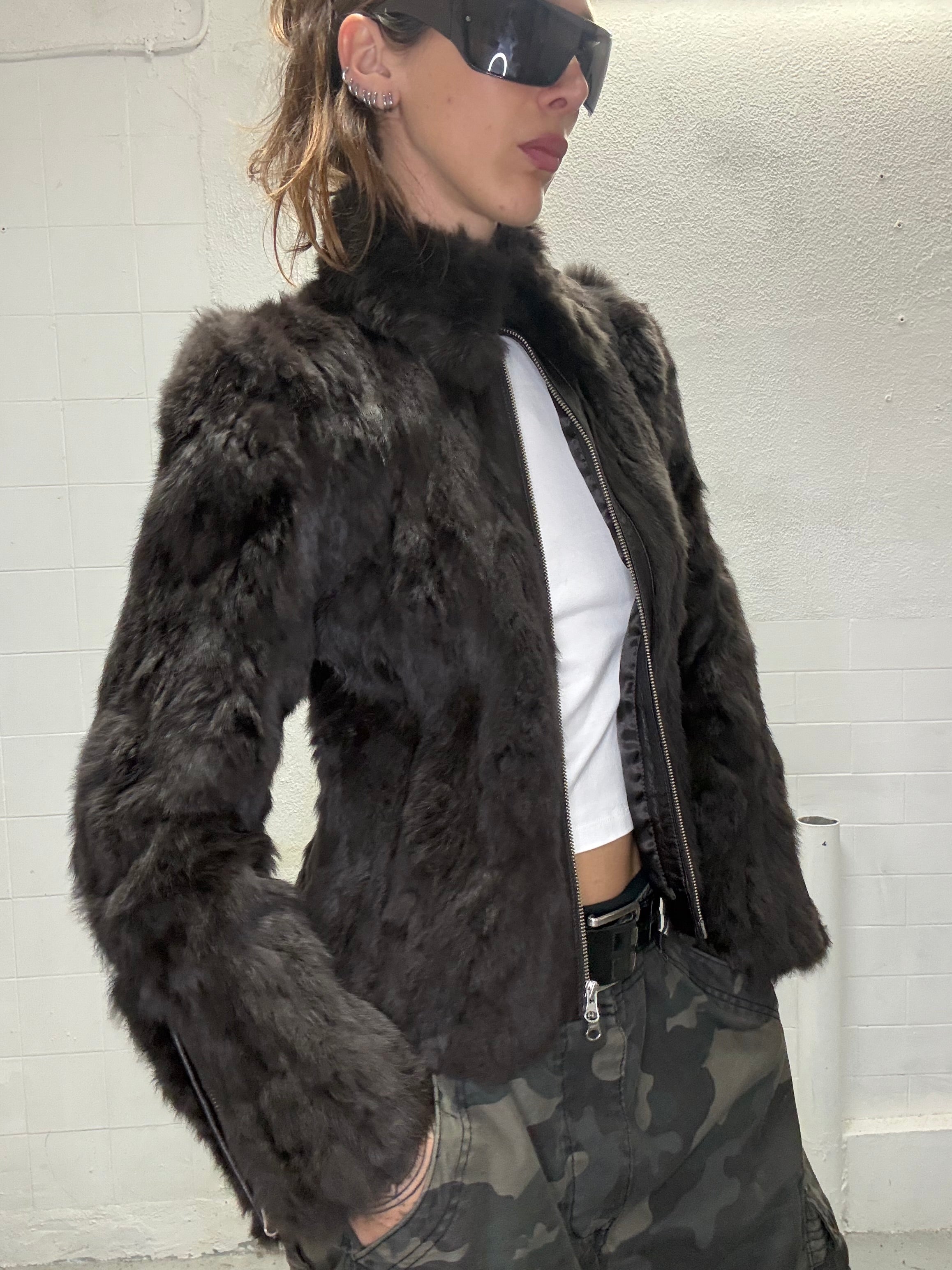 080 REAL FUR DARK CHOC JACKET