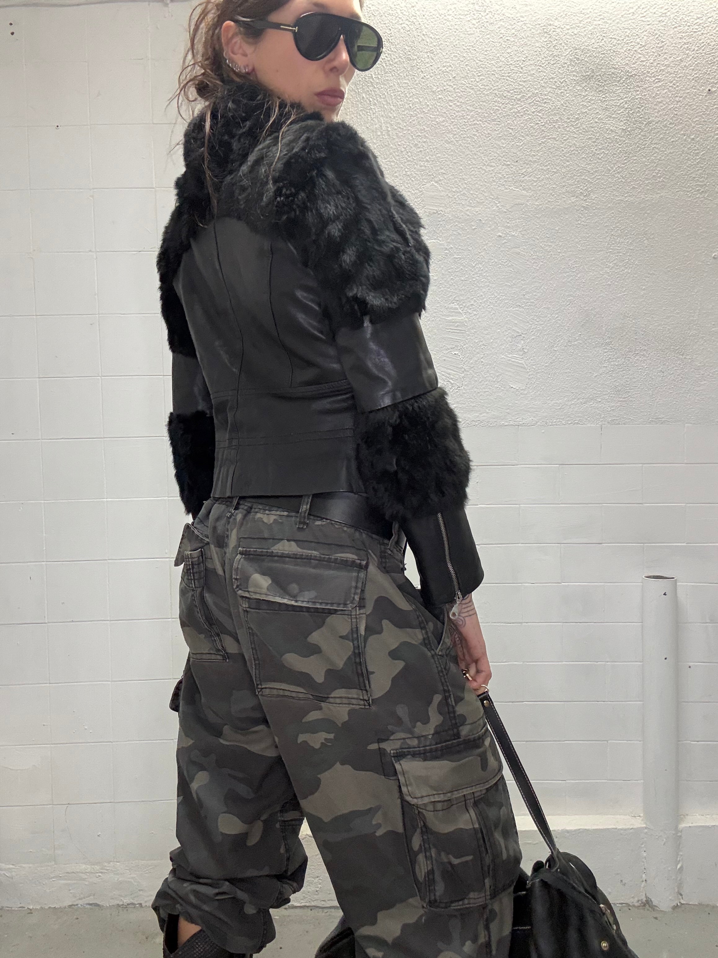 092 REAL FUR & LEATHER JACKET