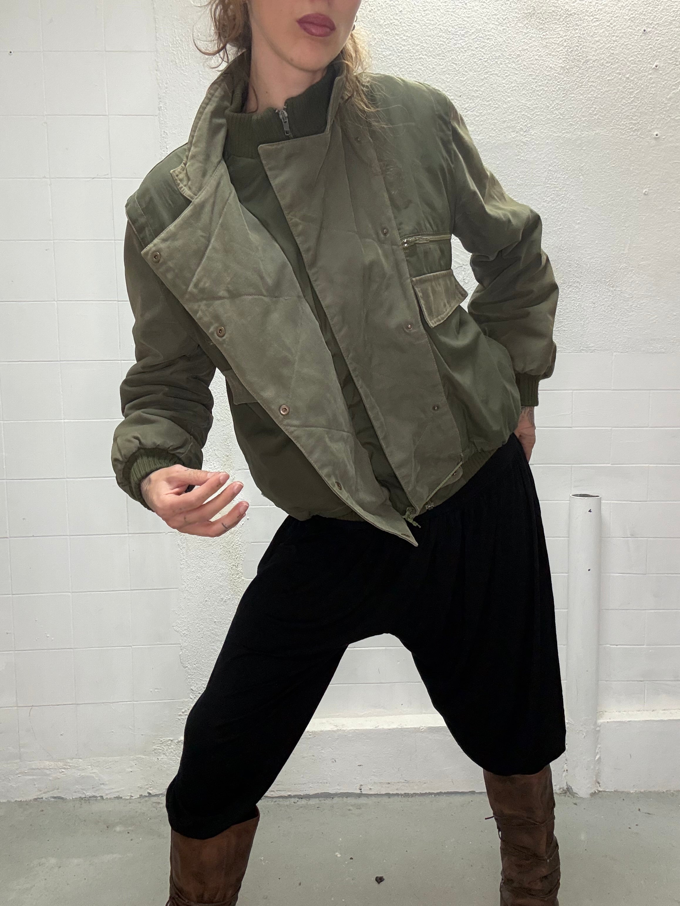 087 UNIQUE MILITARY ASYMMETRICAL JACKET