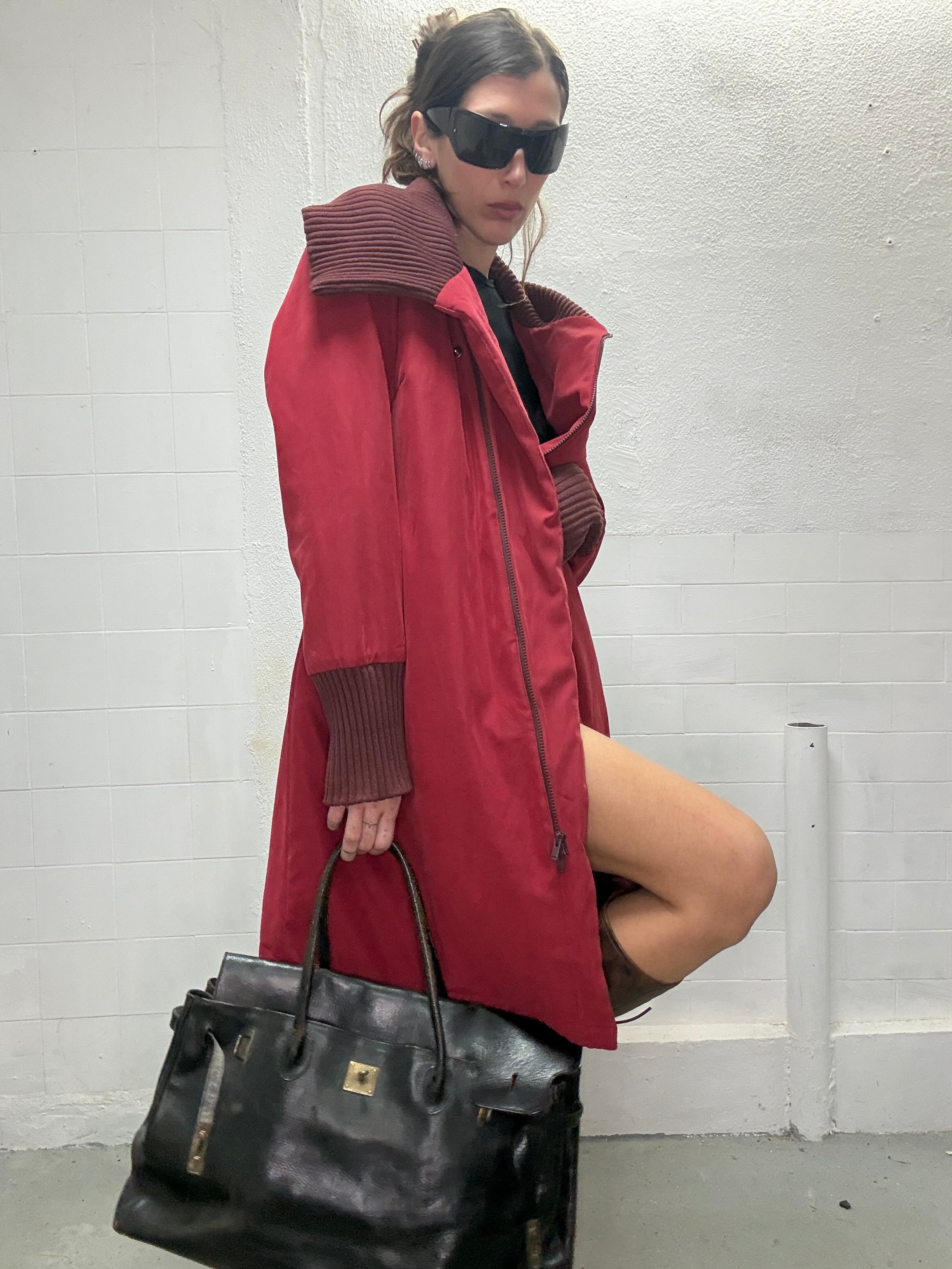 064 SKUNKFUNK MEDIUM LONG COAT