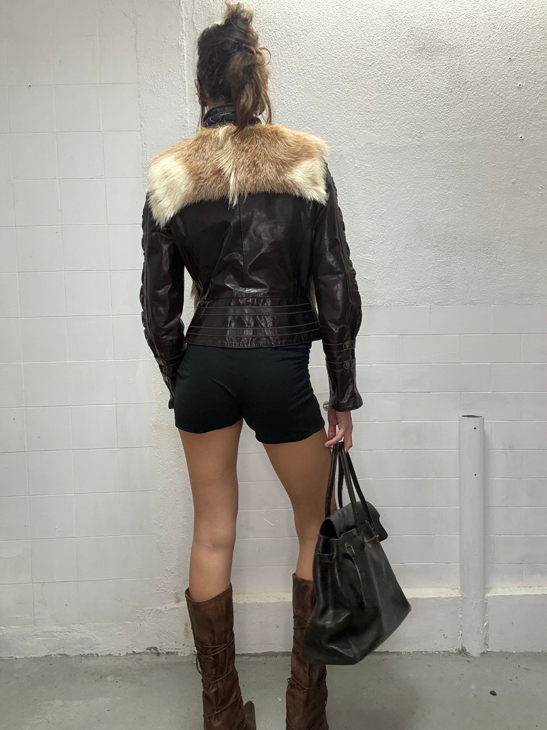 099 REAL FUR & LEATHER JACKET
