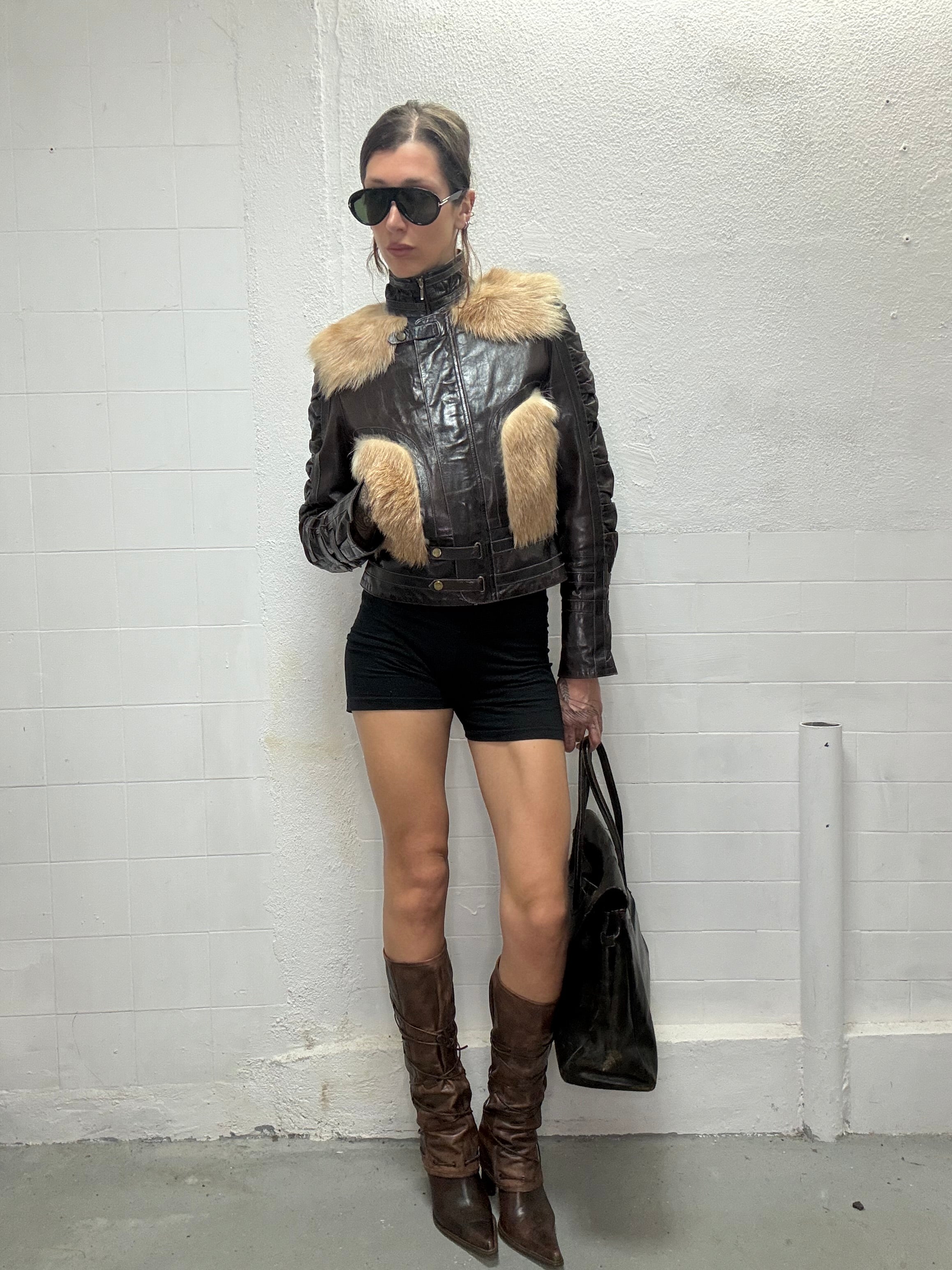 099 REAL FUR & LEATHER JACKET