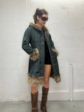 066 DENIM AFHGAN COAT