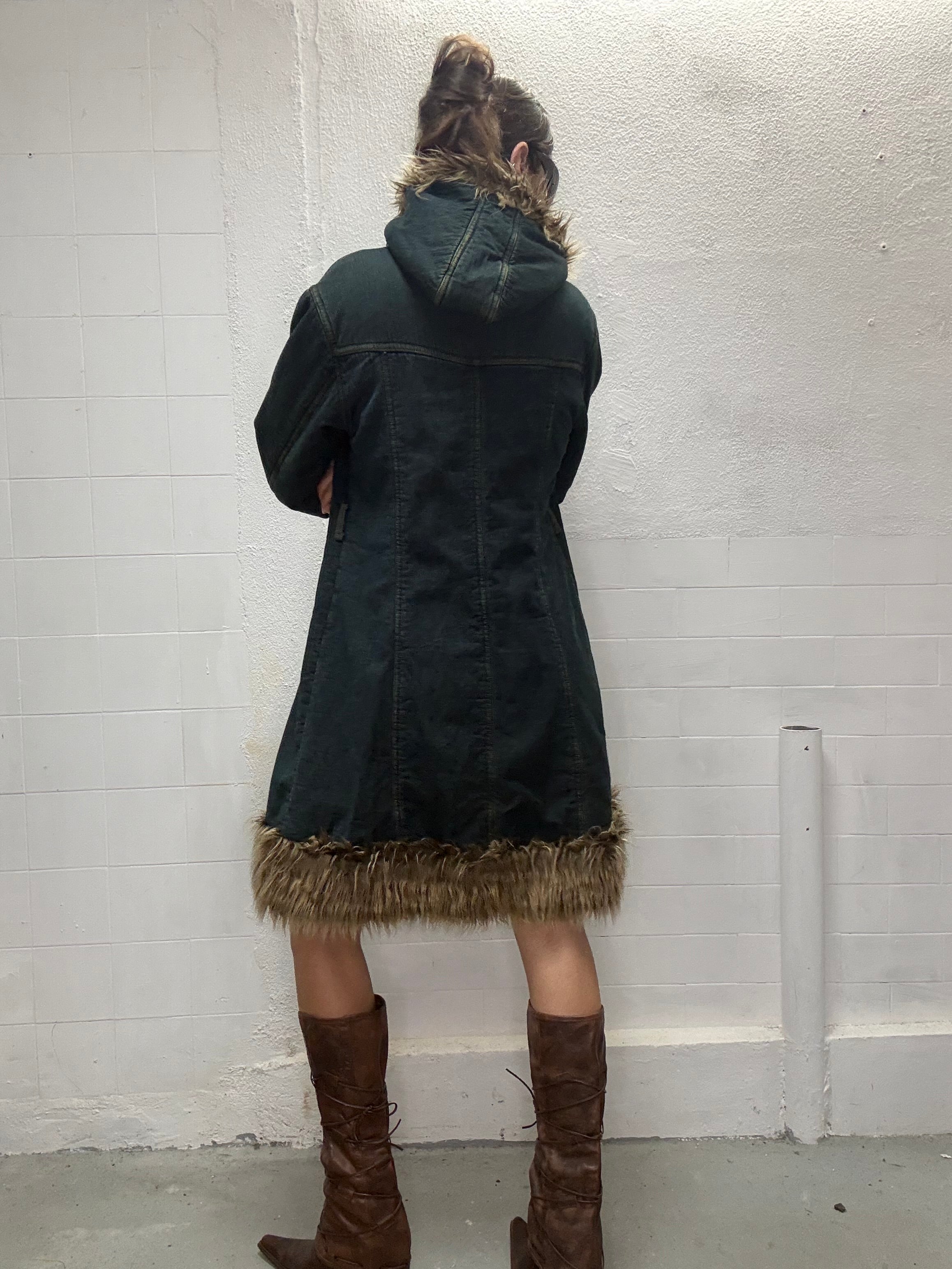 066 DENIM AFHGAN COAT
