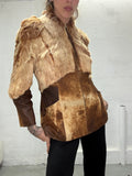 073 REAL FUR CAMEL JACKET