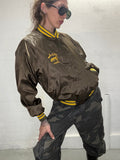 091 VINTAGE SATIN BROWN BOMBER