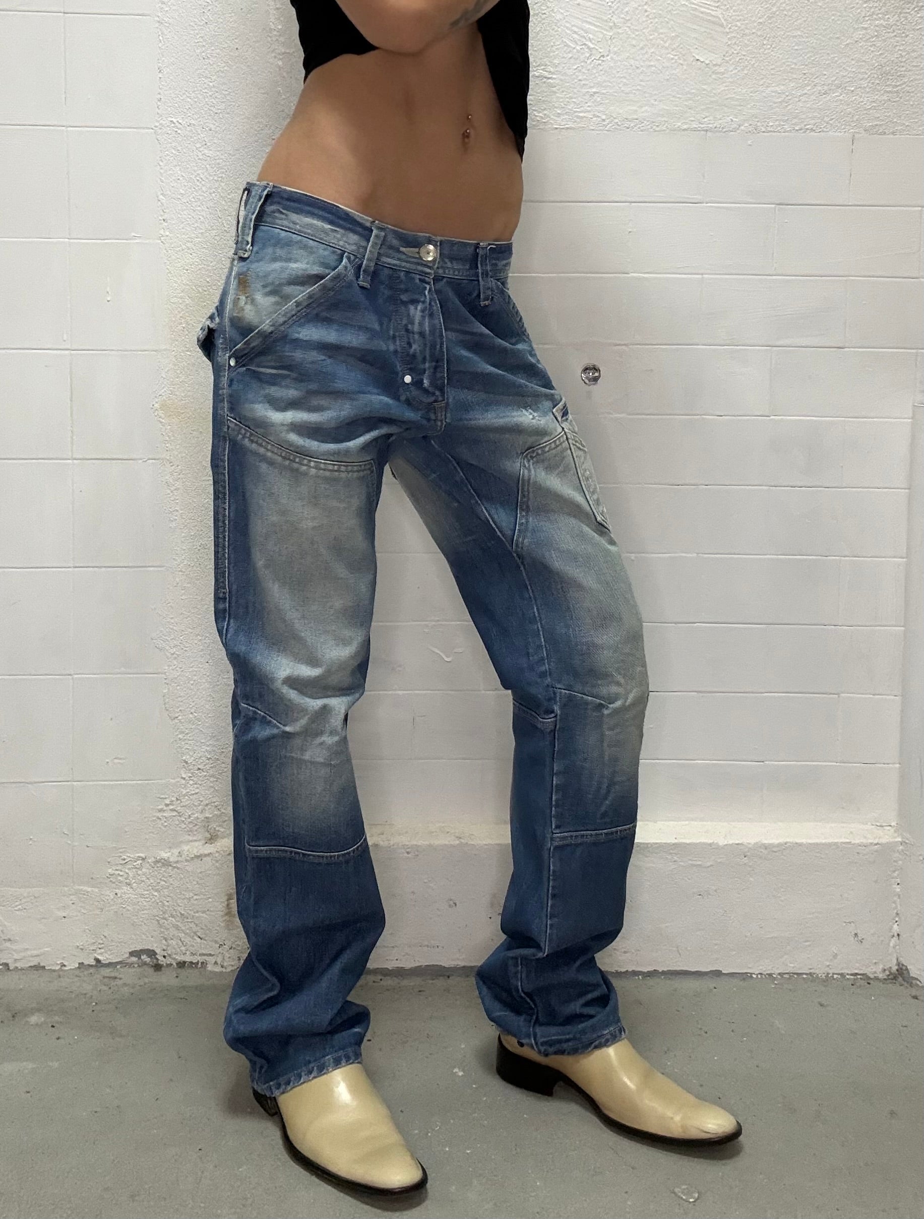 077 VINTAGE LOW RISE FIT JEANS