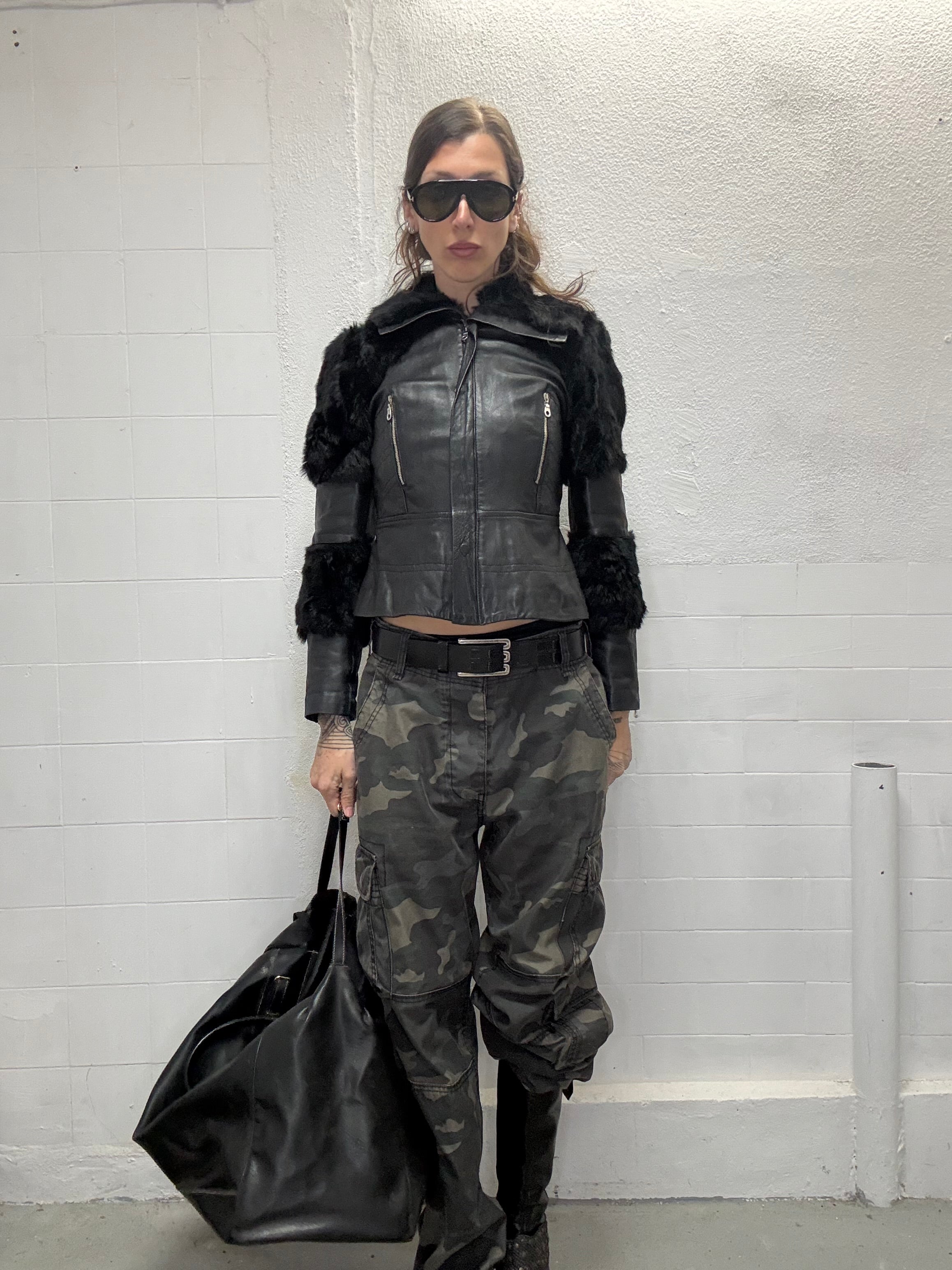 092 REAL FUR & LEATHER JACKET