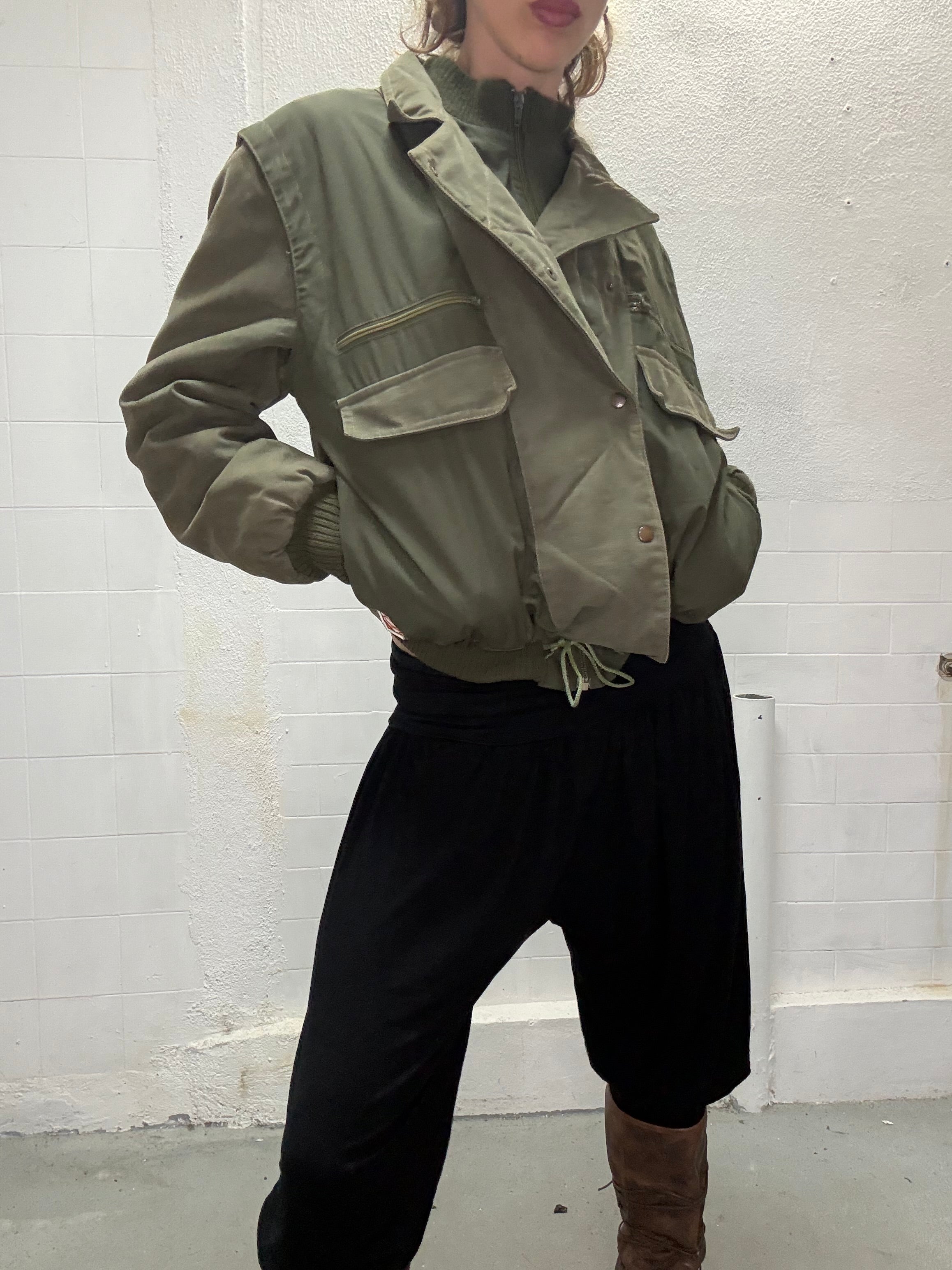087 UNIQUE MILITARY ASYMMETRICAL JACKET