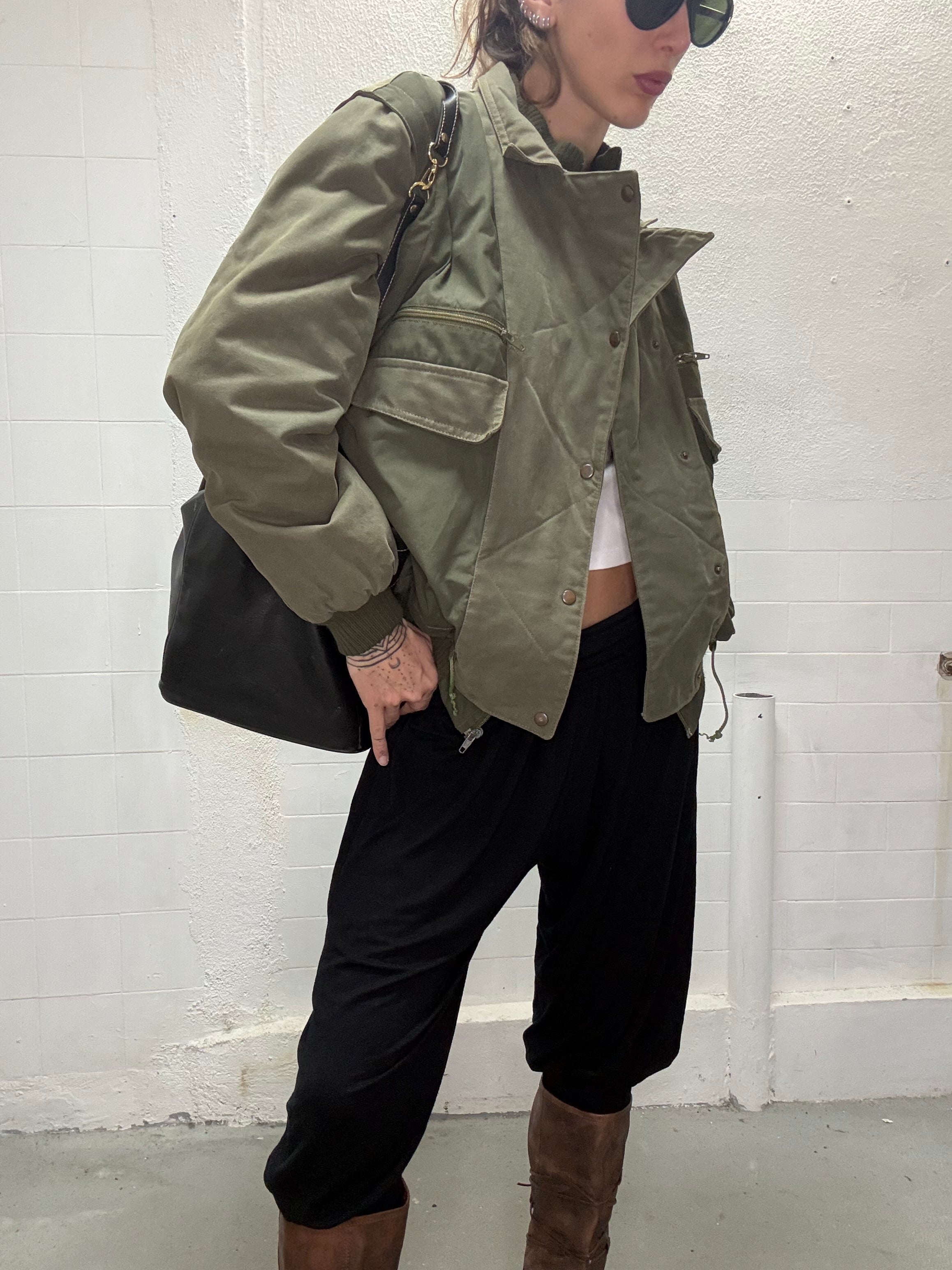087 UNIQUE MILITARY ASYMMETRICAL JACKET