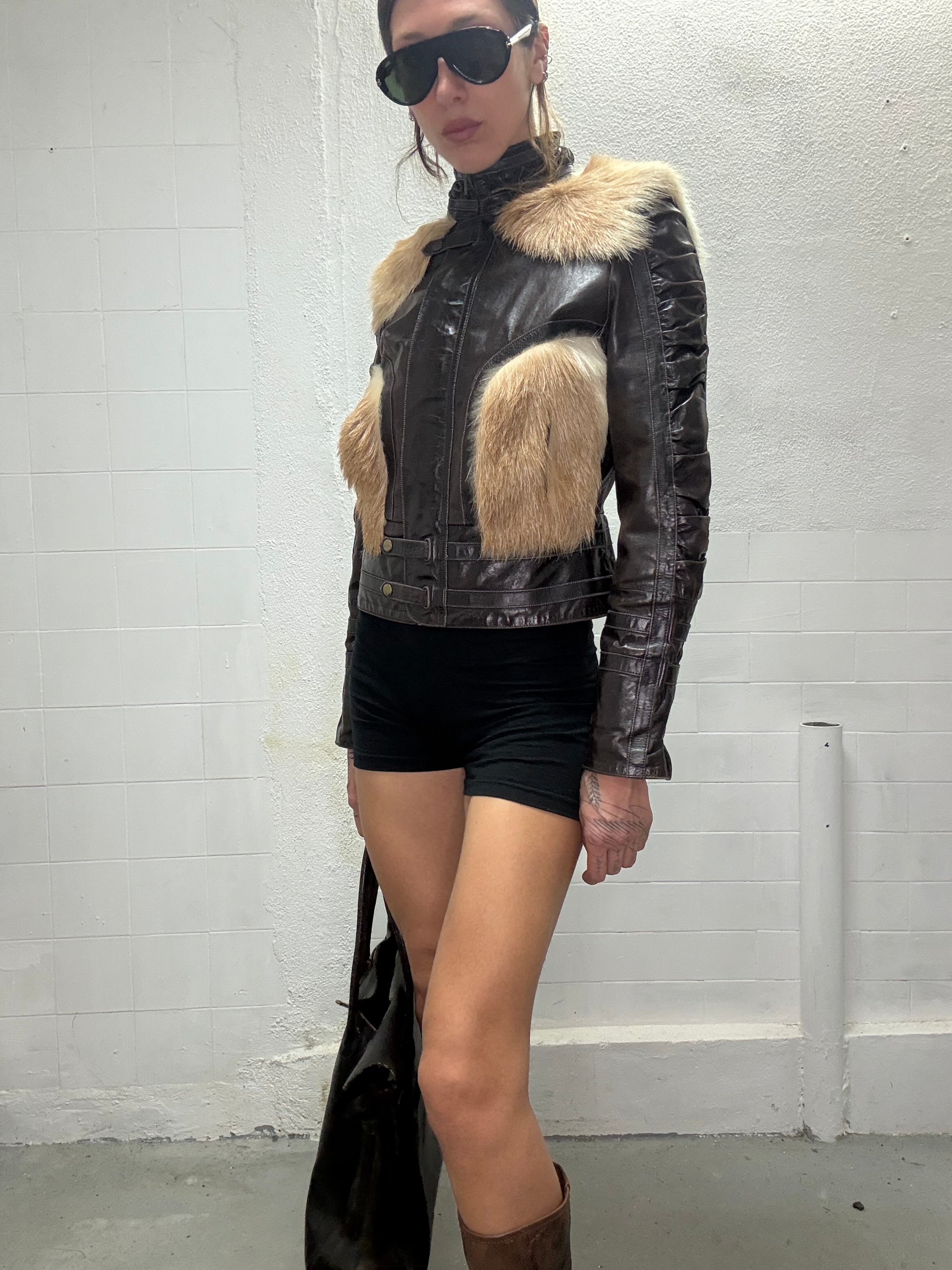 099 REAL FUR & LEATHER JACKET
