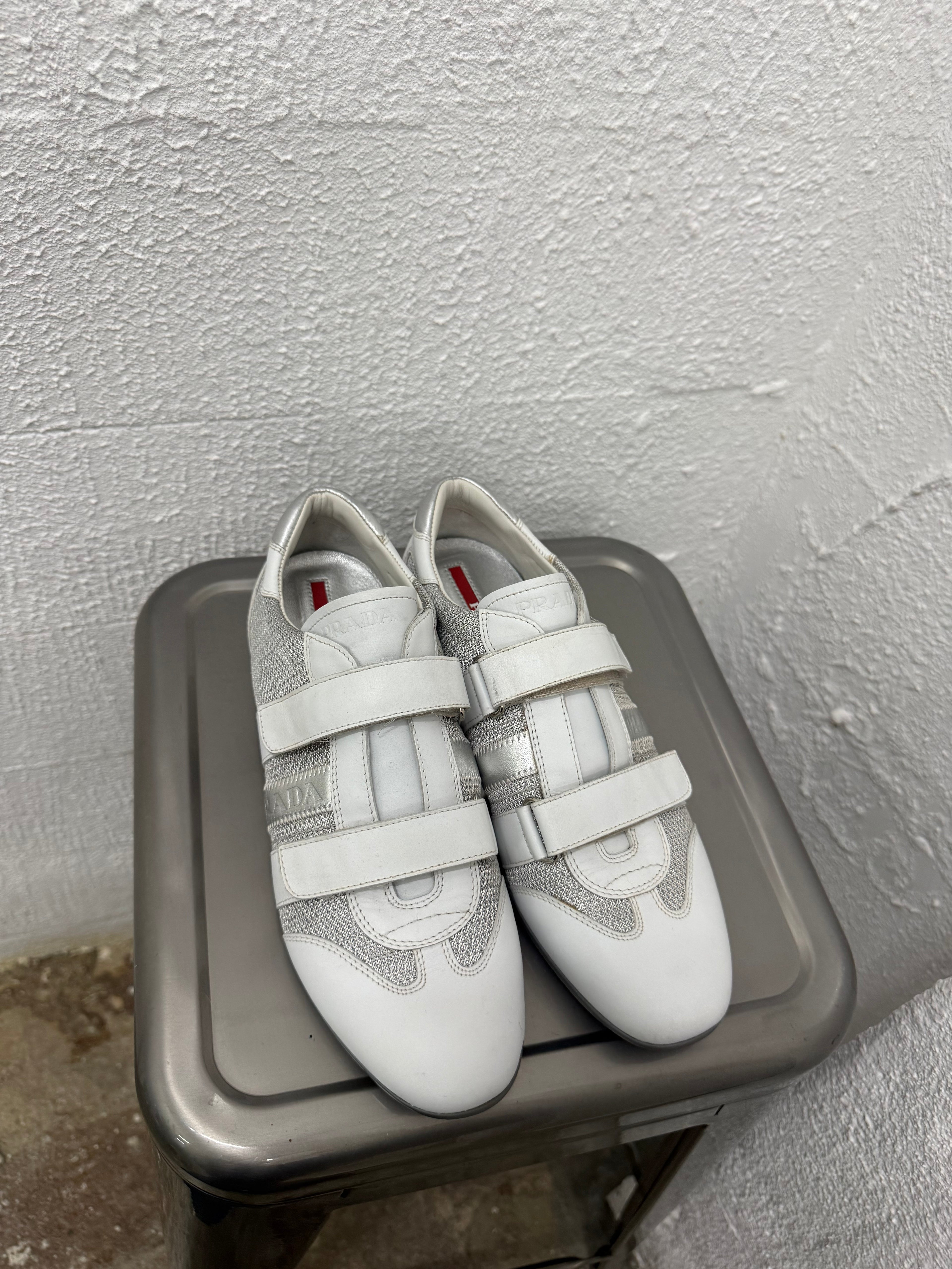 0108 VINTAGE METALIC PRADA SNEAKERS