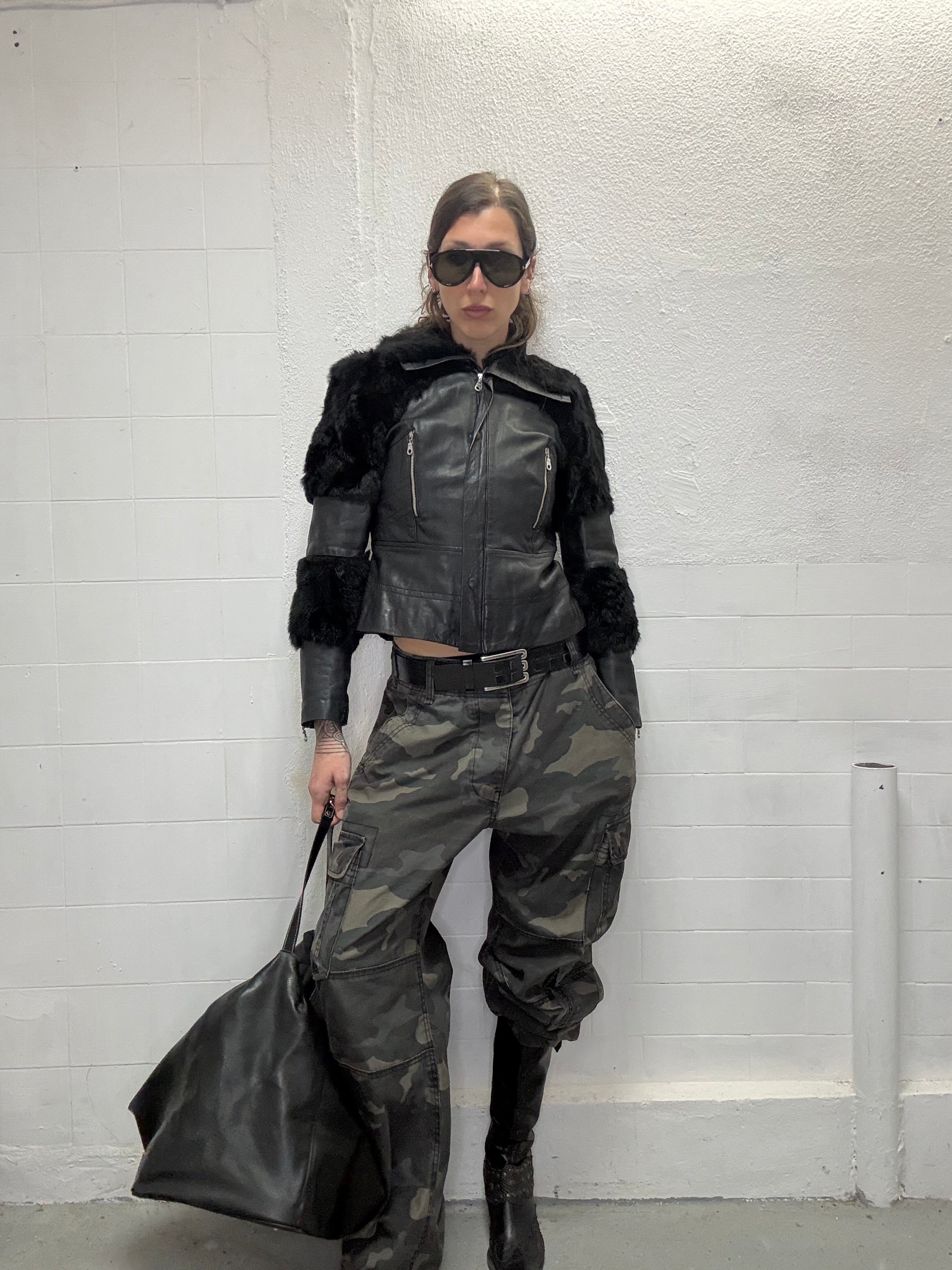 092 REAL FUR & LEATHER JACKET
