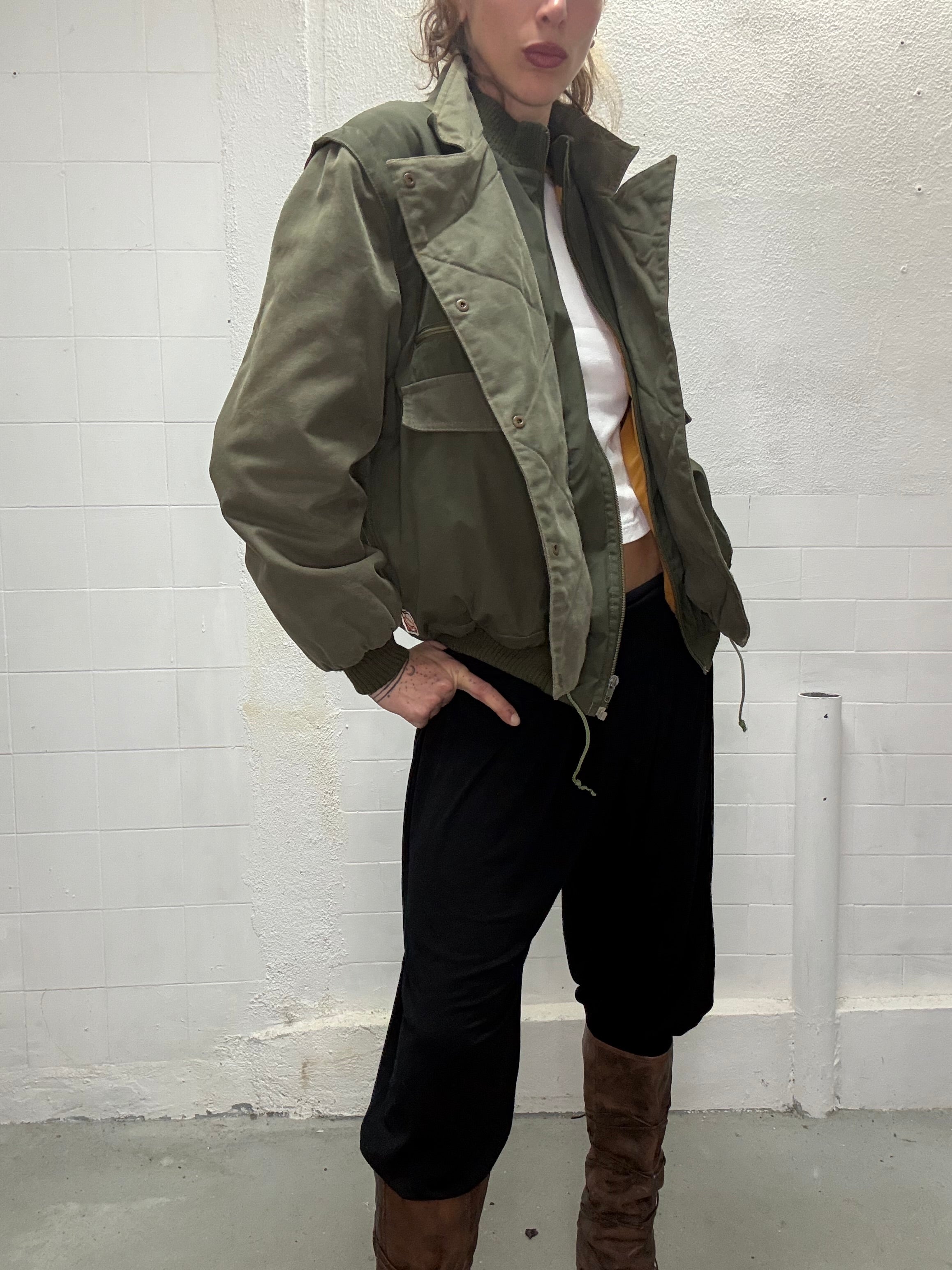 087 UNIQUE MILITARY ASYMMETRICAL JACKET