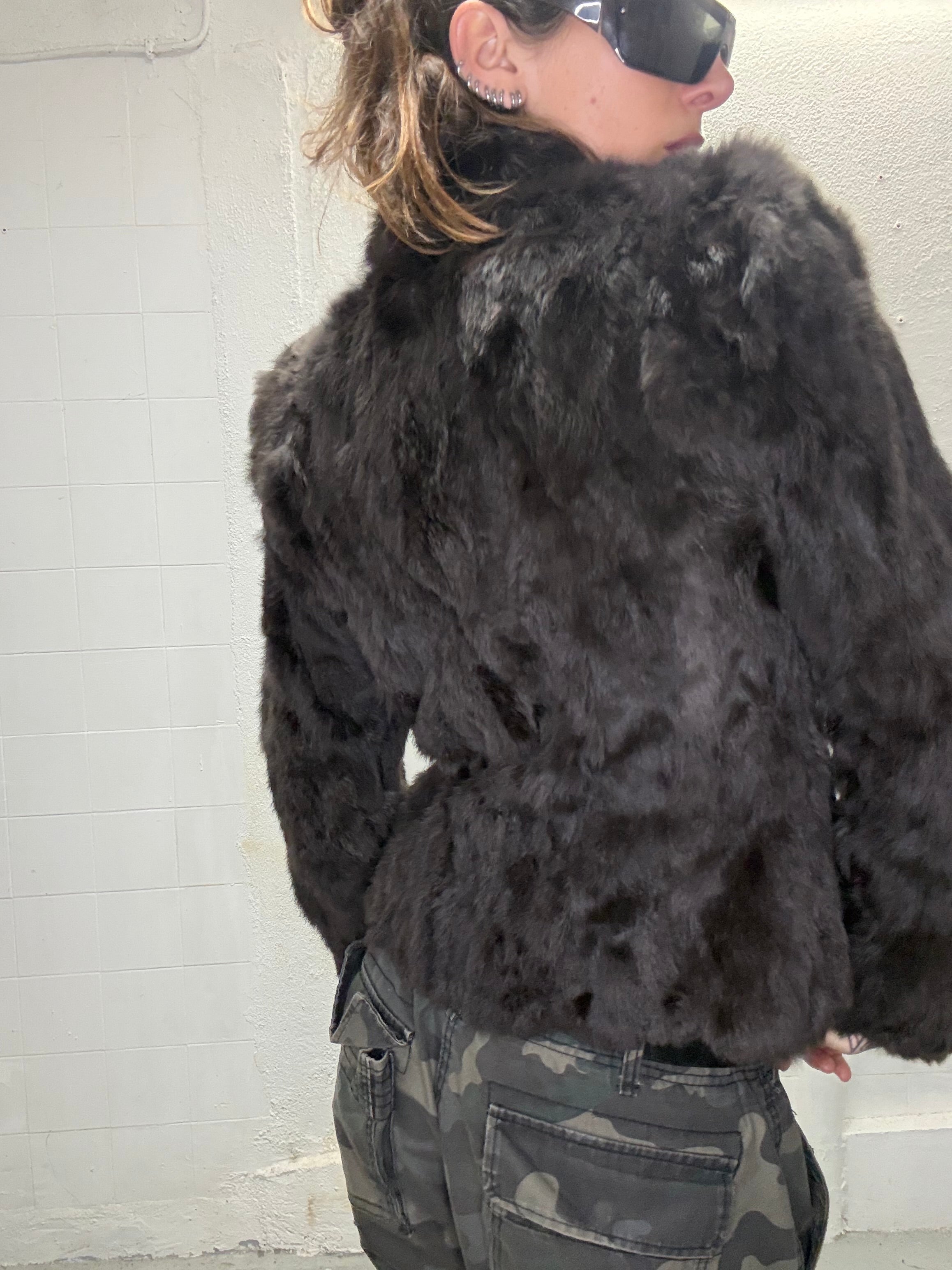 080 REAL FUR DARK CHOC JACKET