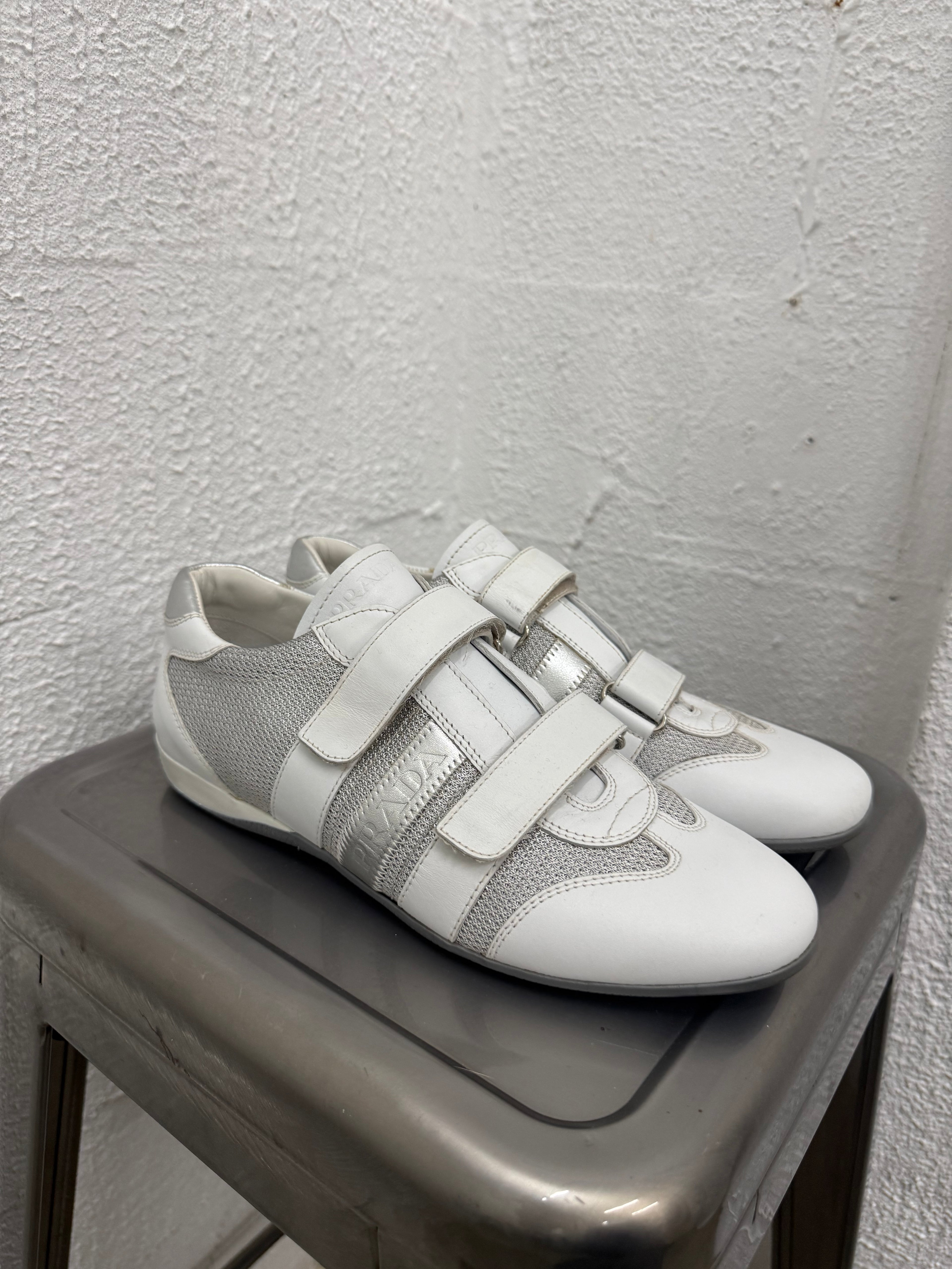 0108 VINTAGE METALIC PRADA SNEAKERS