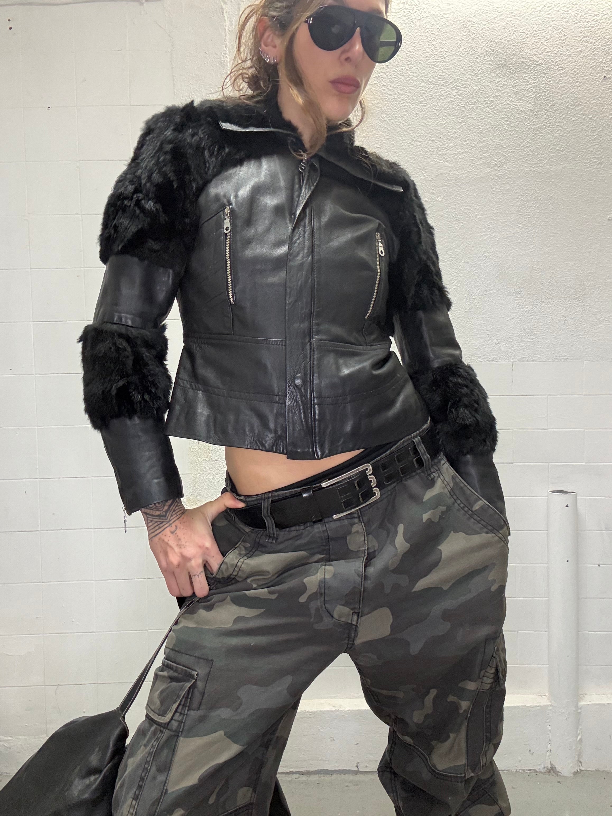 092 REAL FUR & LEATHER JACKET
