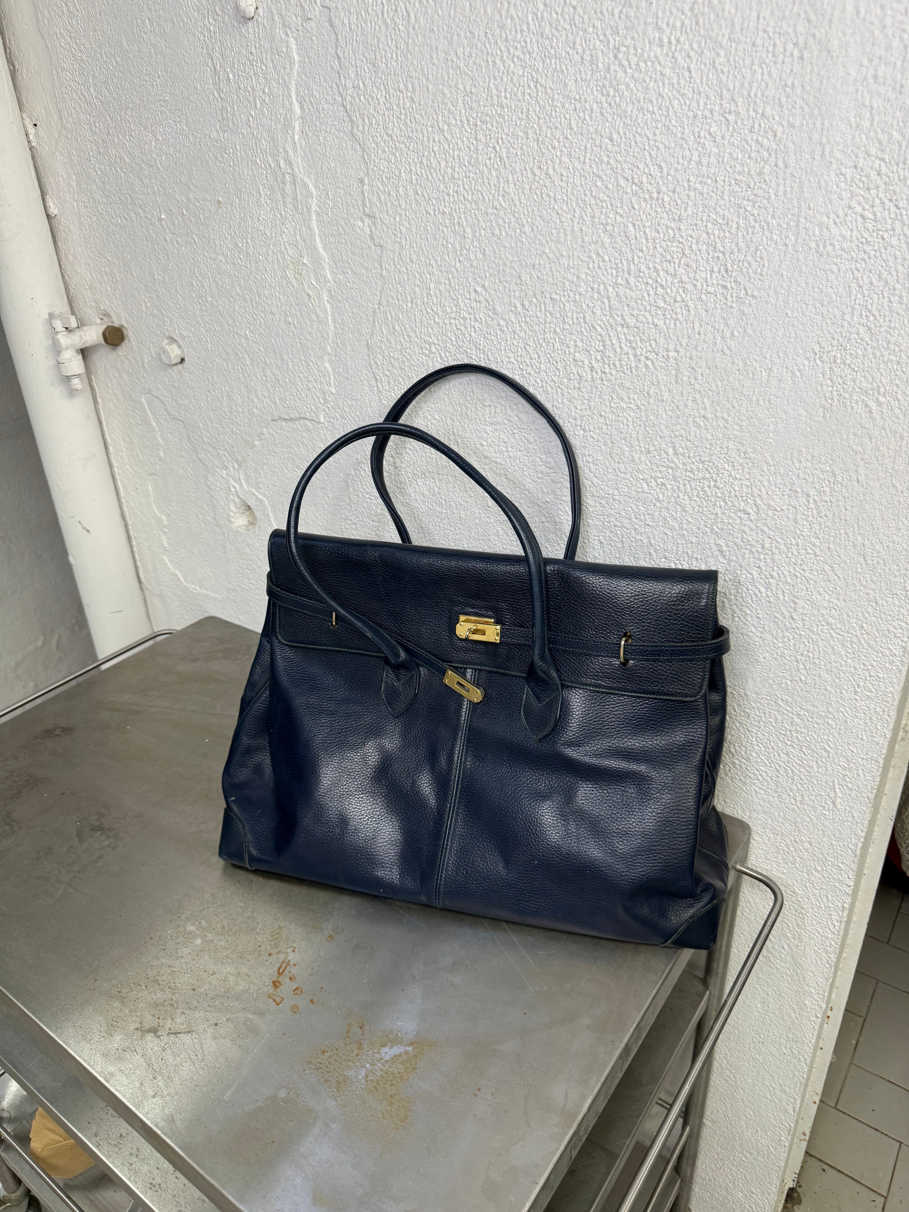 0104 FIRKIN NAVY BLUE REAL LEATHER