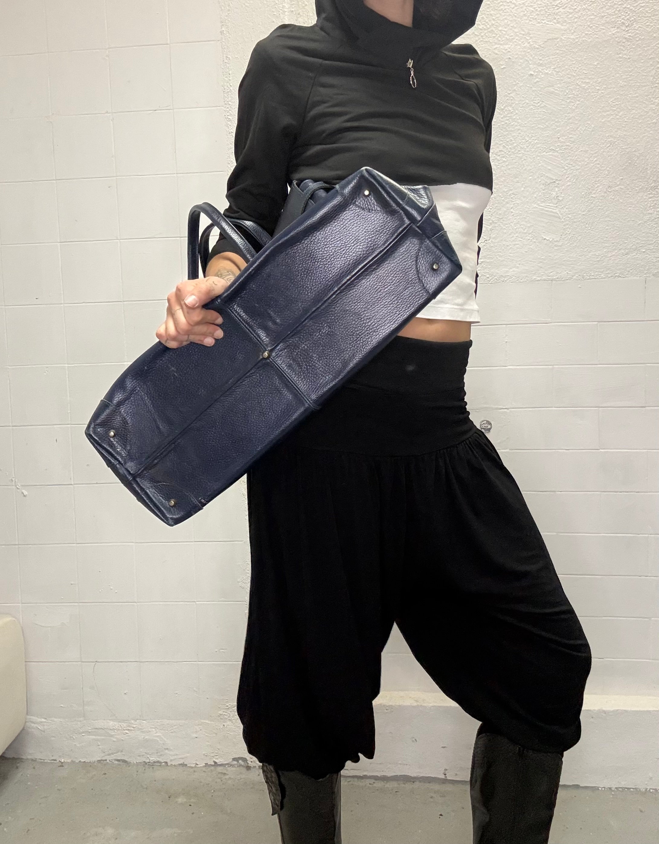 0104 FIRKIN NAVY BLUE REAL LEATHER