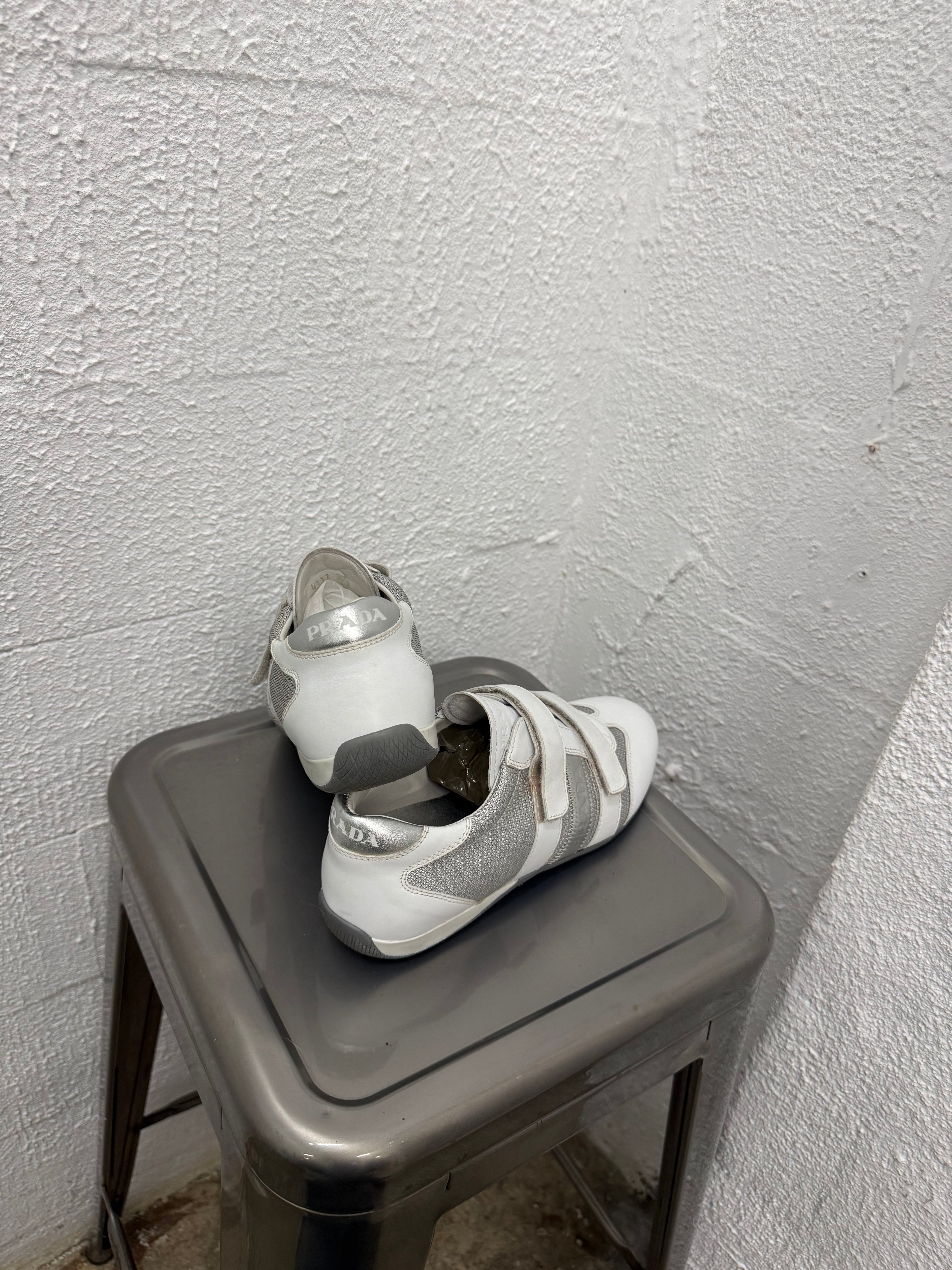 0108 VINTAGE METALIC PRADA SNEAKERS
