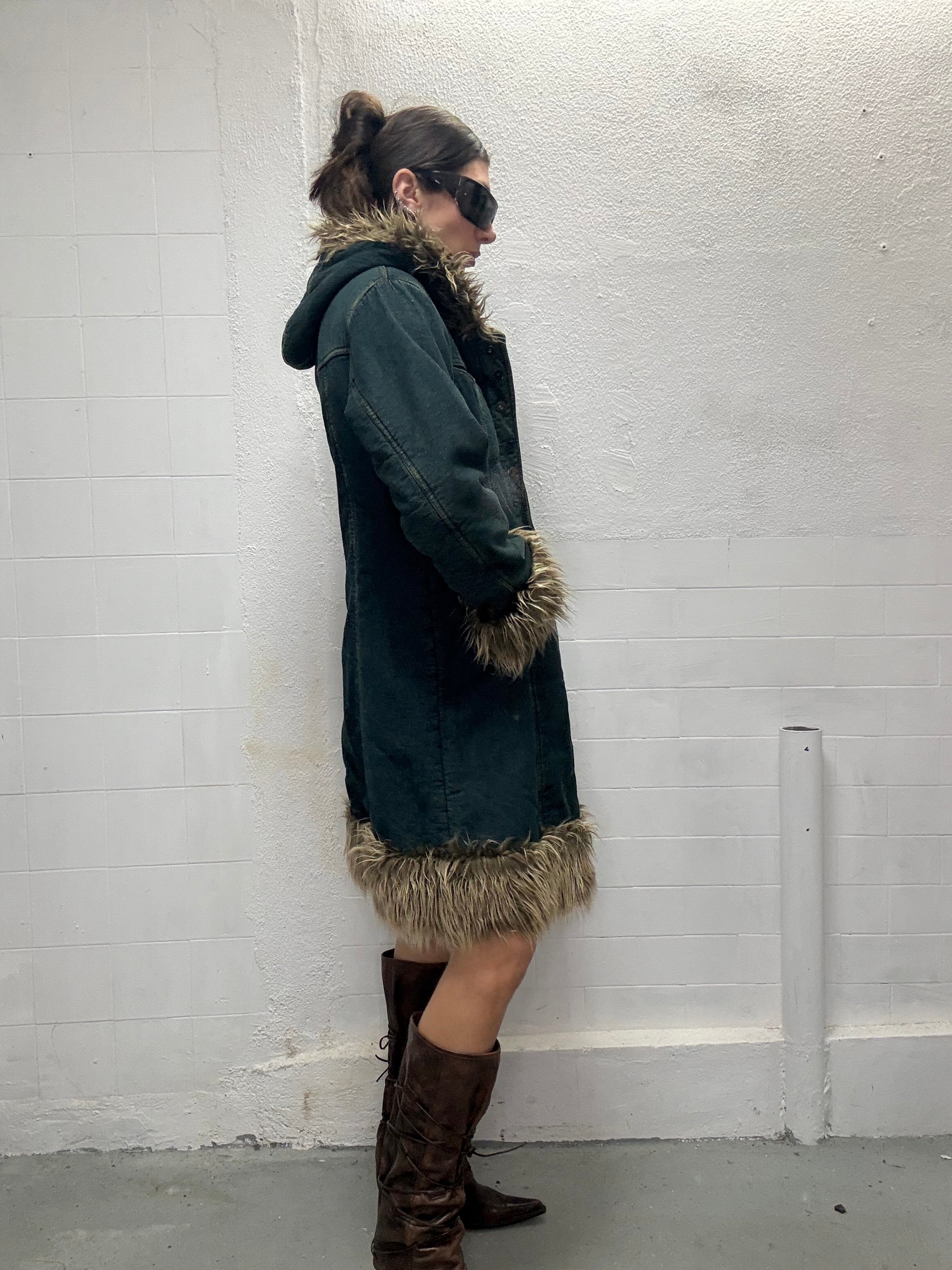 066 DENIM AFHGAN COAT