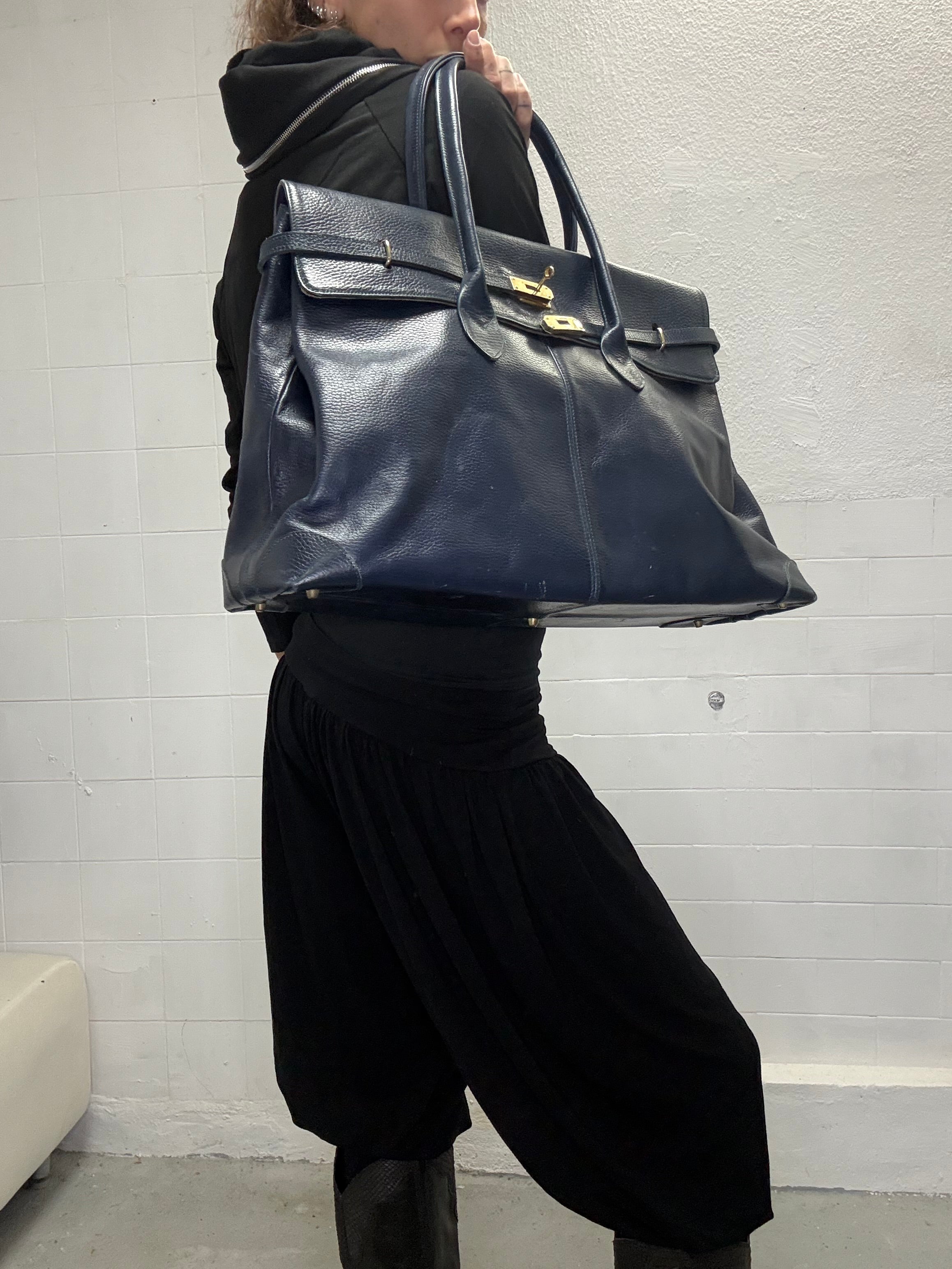 0104 FIRKIN NAVY BLUE REAL LEATHER