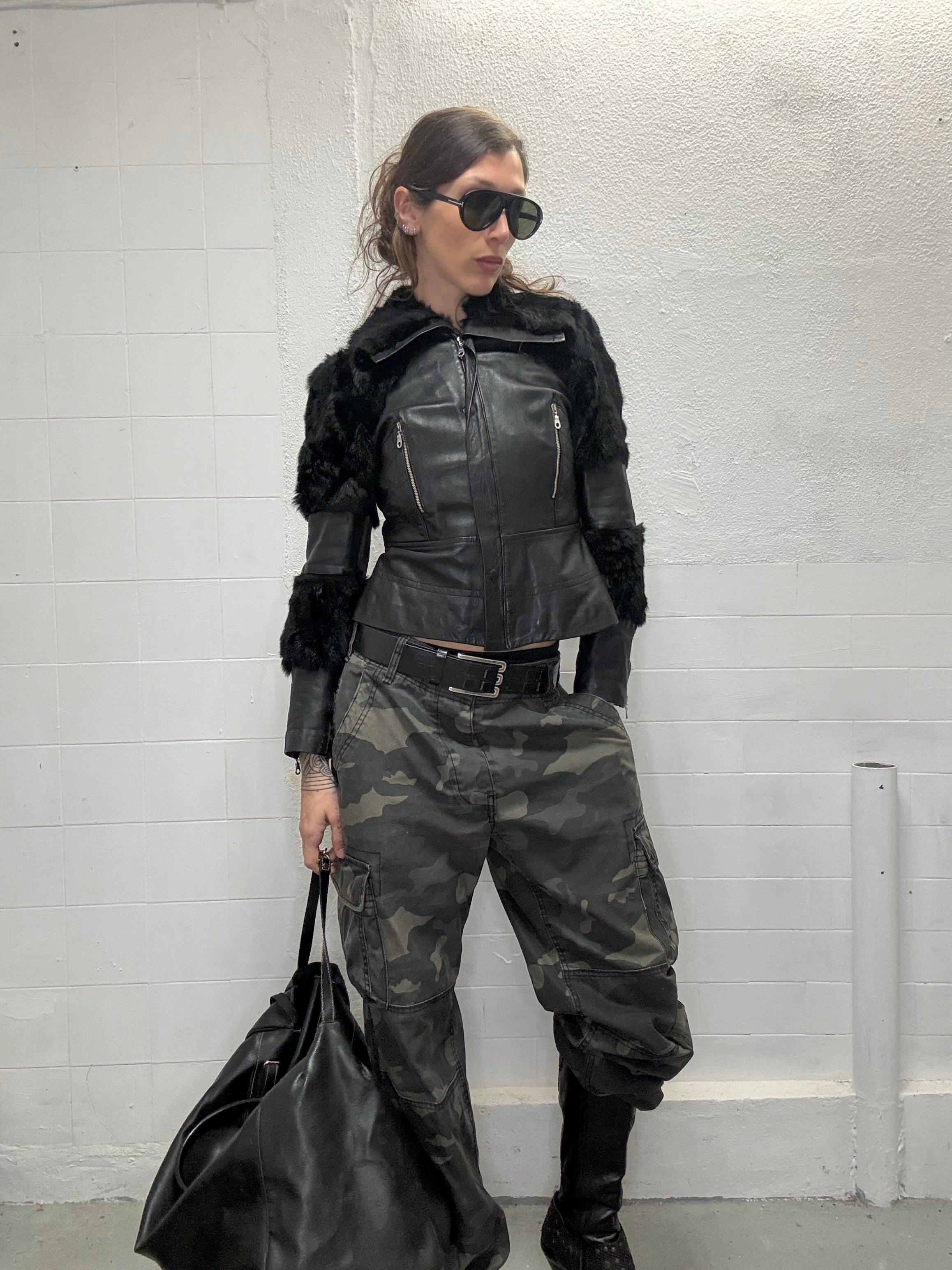 092 REAL FUR & LEATHER JACKET